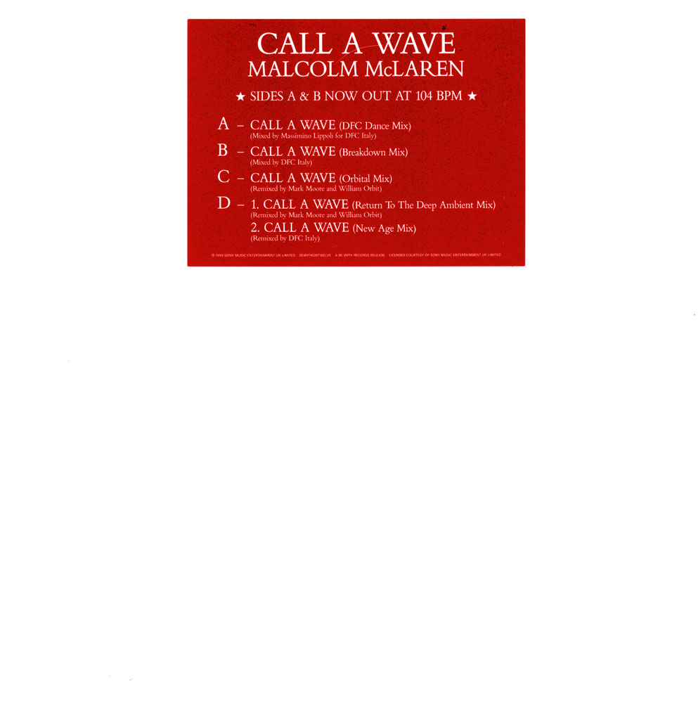 Malcolm McLaren & The Bootzilla Orchestra – Call A Wave – HHV Mag